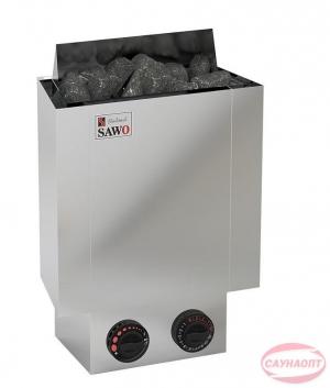 Электрическая печь Sawo Nordex mini  NRMN-23NB-Z настенная, с пультом, 2,3 кВт, оцинк. сталь / нерж. сталь