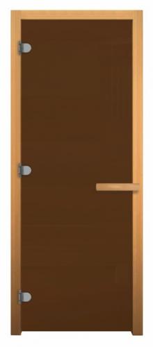 Дверь для бани Бронза Матовая 1900х700мм (8мм, 3 петли 716 CR) (Магнит) (ОСИНА)