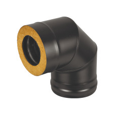 Сэндвич-колено BLACK (AISI 430 0,8мм) 90° 3 секции д.120х200