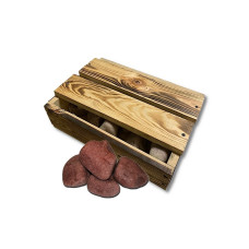 Камни для бани Малиновый кварцит обвалованный (70-150 мм) 10кг