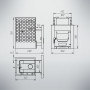 Печь для бани Грация 12-24 Сталь + нержавейка Укороченная топка