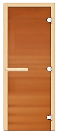 Дверь для бани Сила Алтая Бронза матовая 70х170см (лиственная кор.), 8 мм, 3 петли